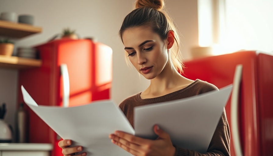 Woman using PocketGuard app while reviewing documents in 2025