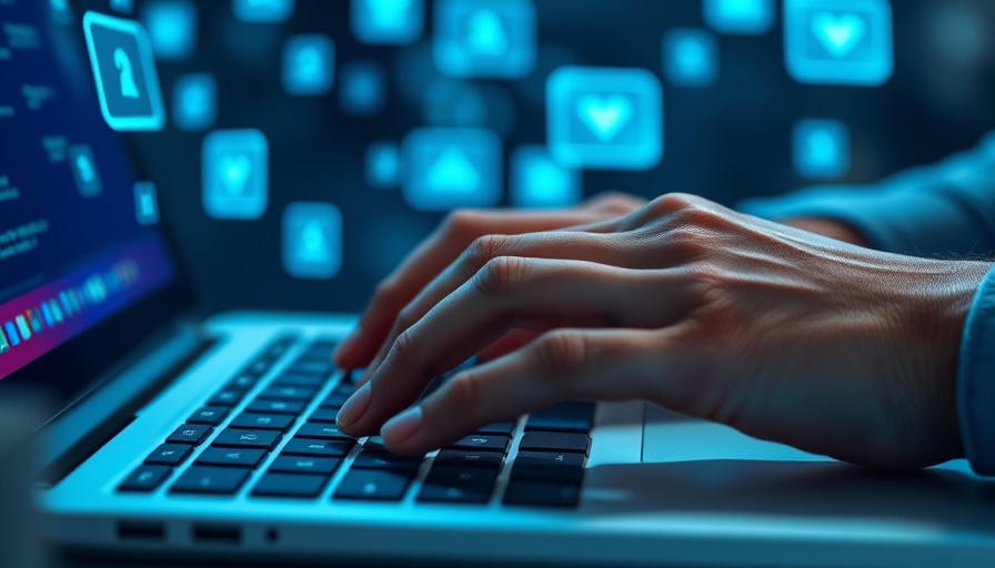 Hands typing on laptop, social media notifications indicating a social media marketing strategy for small businesses.