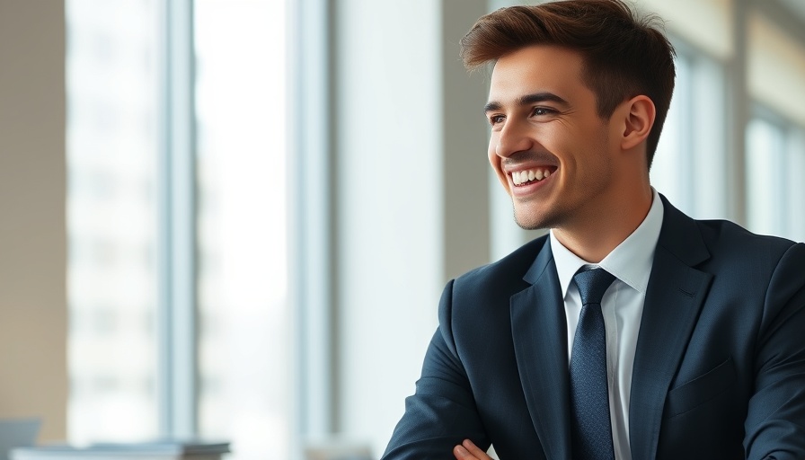 Professional young man in office during new hire orientation checklist discussion.
