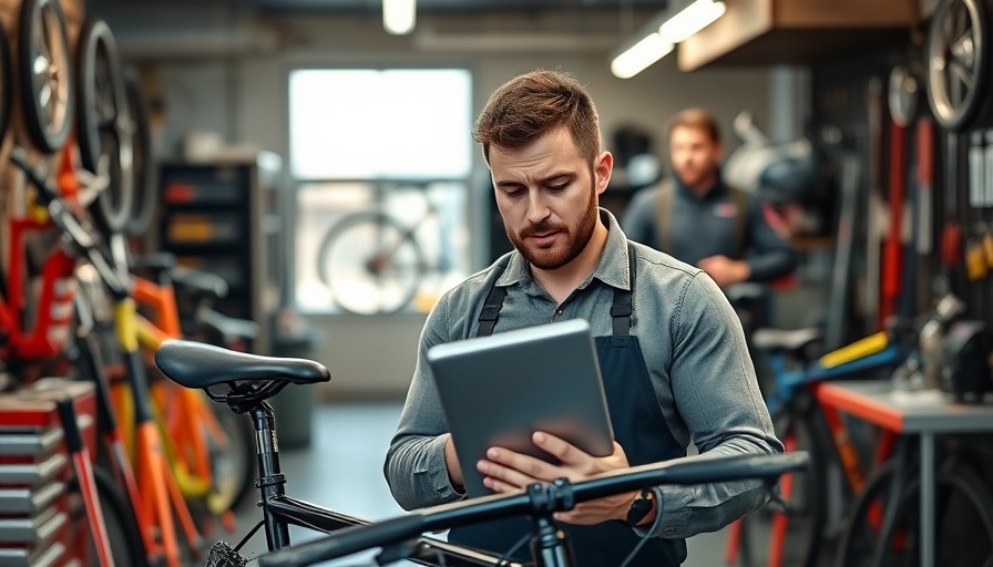 Mechanic inspecting bike in workshop, Coverdash Insurance Brokerage Review