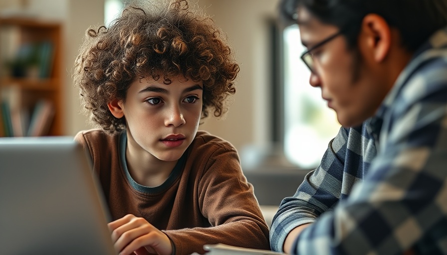 Teen learning about saving money with mentor, kids saving money education.