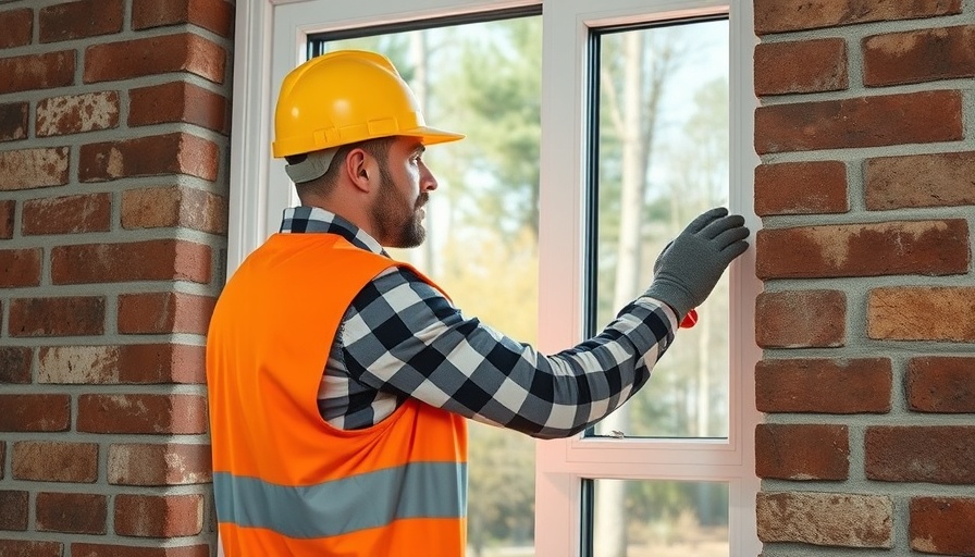 Worker installing a window, considering replacement window installation costs.