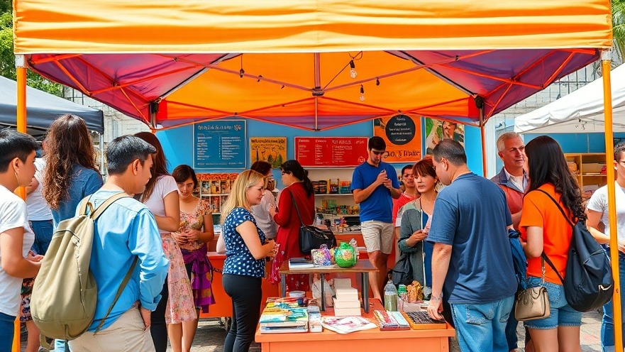 Vibrant pop-up shop showcasing temporary retail strategies and customer engagement.