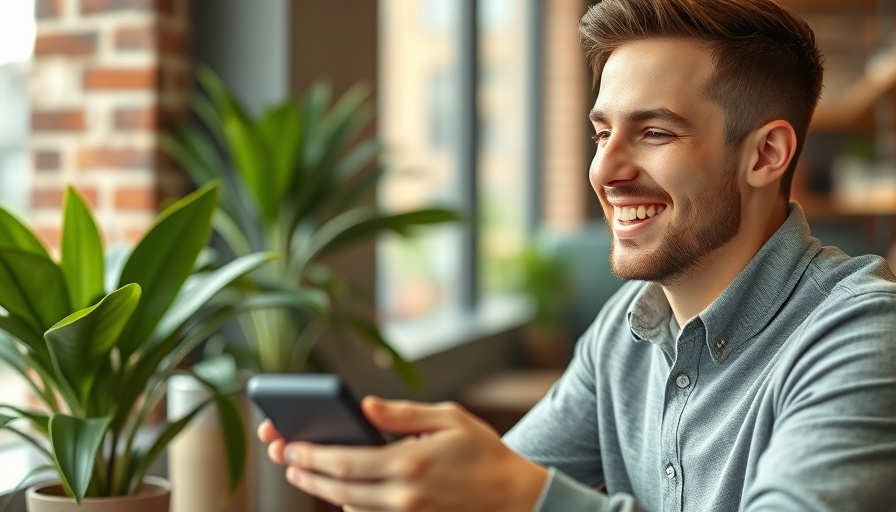 Smiling man making a contactless payment in cafe, practical ways to tackle overspending.