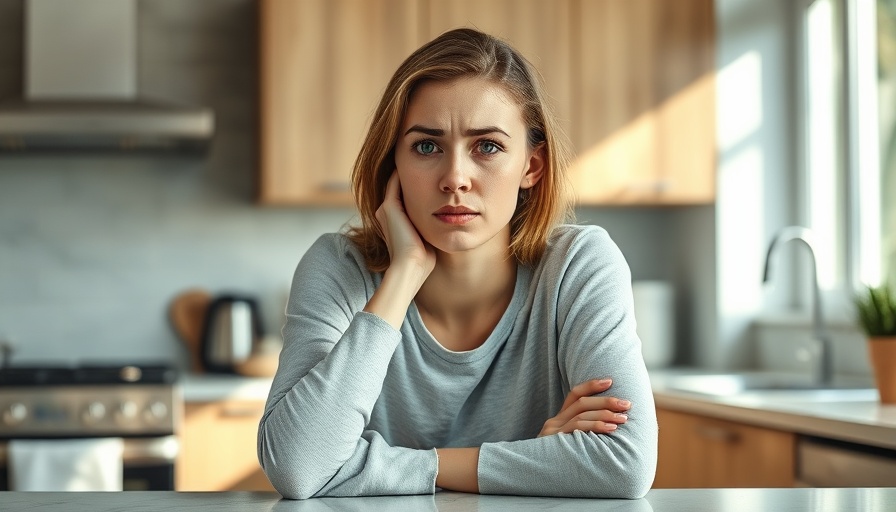 Six-figure earner feeling money anxiety at kitchen table.