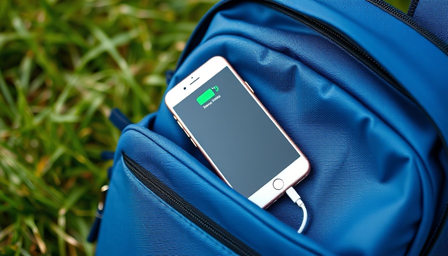Power bank charging a phone in a blue backpack, highlighting China's certification ban.