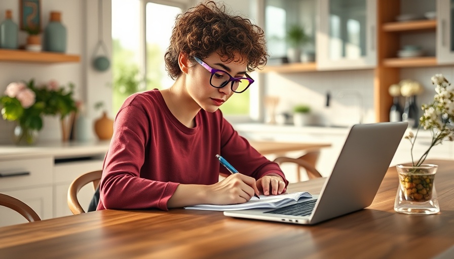 Woman calculates finances at home, related to treasury bill taxes.