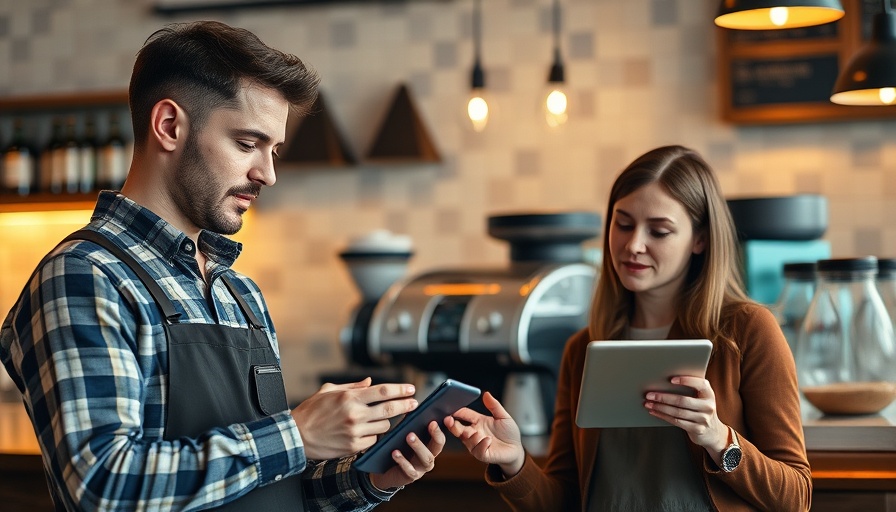Staff using tablets in a modern cafe, highlighting Square payment processing risks.