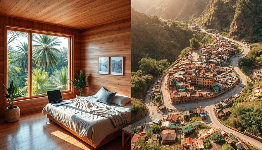 Digital Nomad Village in India: Scenic room and village view.