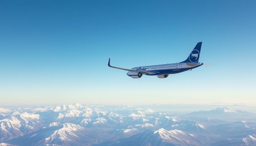 Alaska Airlines jet flying over snowy mountains showcasing Alaska Airlines Companion Fare savings.