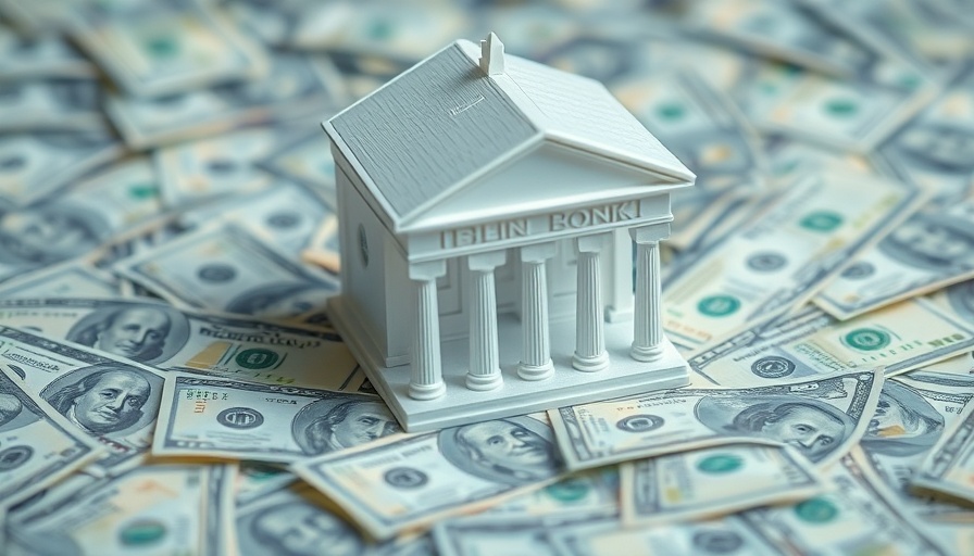 Fed Countdown Impact on Small Businesses: Bank Model on Dollar Bills