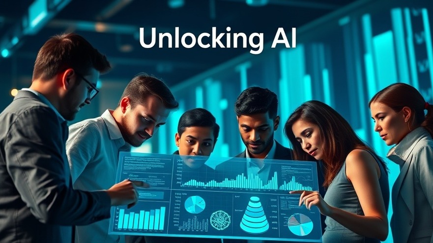 Diverse professionals collaborate on AI education demand for service business growth.