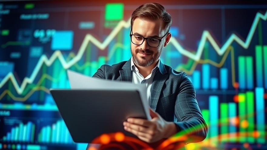 Entrepreneur reviewing financial reports on a laptop, highlighting business credit and growth.