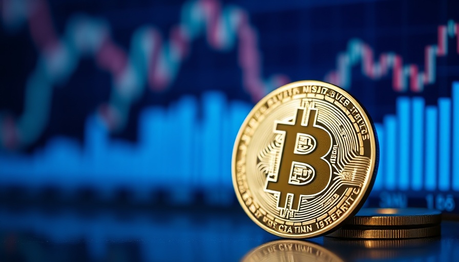 Bitcoin against a fluctuating financial graph symbolizing cryptocurrency and far-right politics.