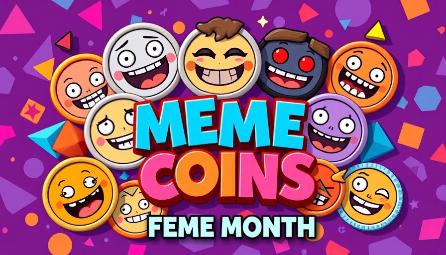 Vibrant graphic of best meme coins to buy this month.