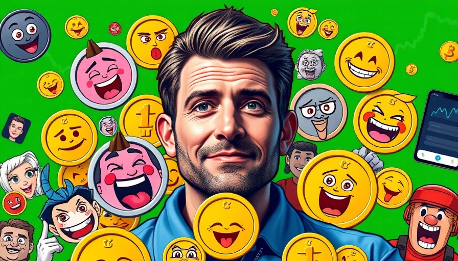 Collage of top 5 meme coins with person, best meme coins to buy.