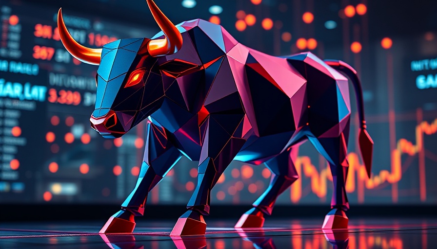 Futuristic geometric bull in vibrant digital space, Meme Coins to Watch Ethereum Price.
