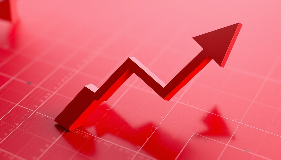3D red arrow depicting Meme Coin Mania Risks in a bearish market trend