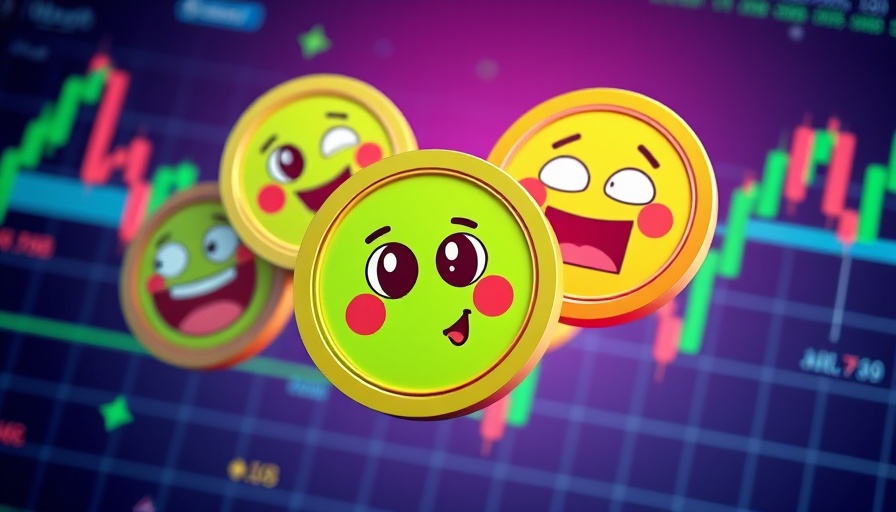 Colorful cartoon meme coins illustrating meme coin performances.