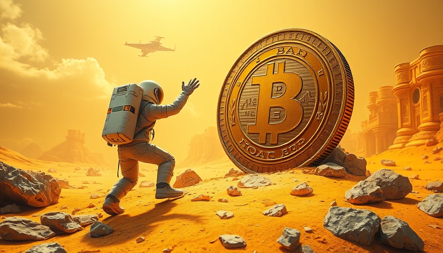 Futuristic scene of an astronaut reaching for a giant coin in 2025, symbolizing memecoin resurgence.