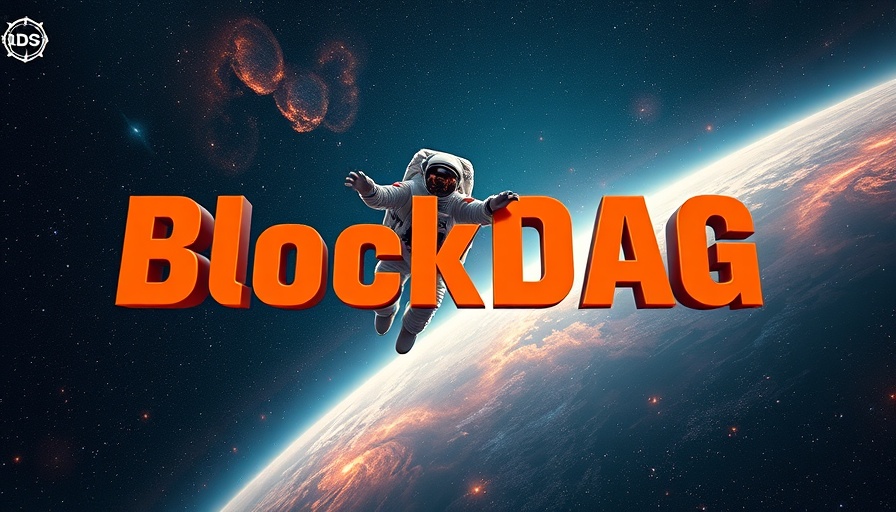 BlockDAG 500% bonus promotion with floating astronaut.