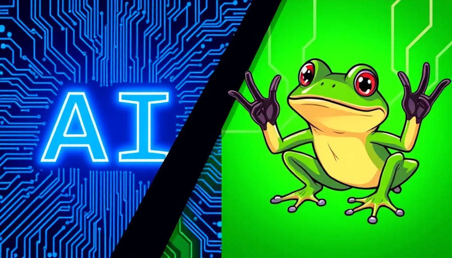 AI Trading in Cryptocurrency concept with meme illustration.