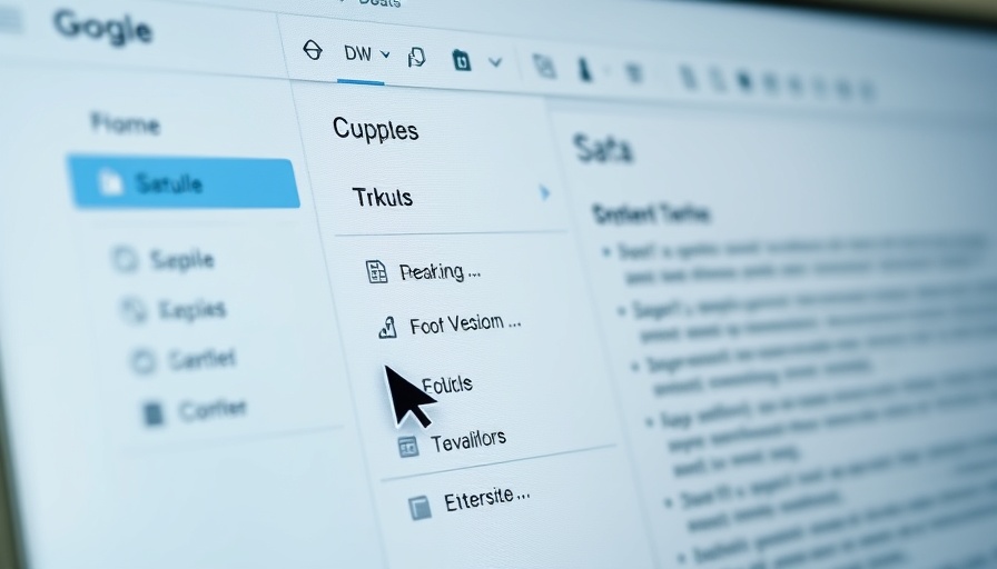 Google Docs interface for beginners with menu options highlighted.