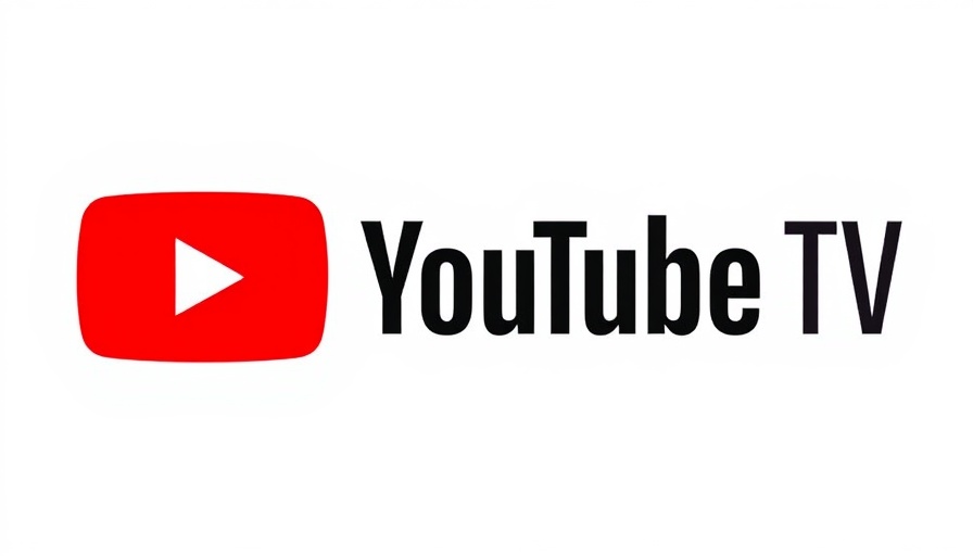 YouTube TV logo with red play icon and white text