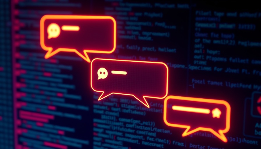 Futuristic AI interface with neon chat bubbles and code, AI Detection Tool Accuracy.