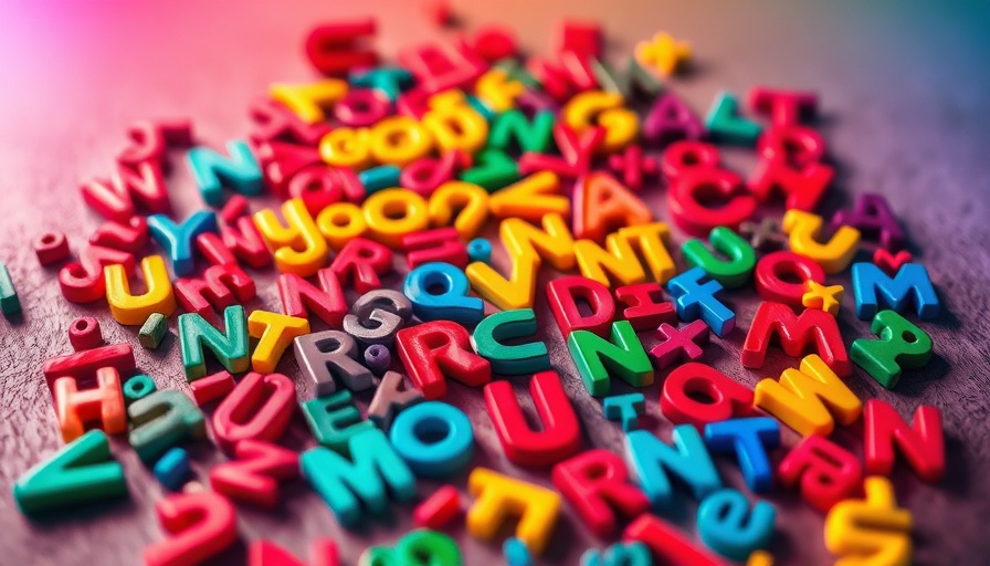 Vibrant magnetic word collage, colorful creativity, writing with ChatGPT.