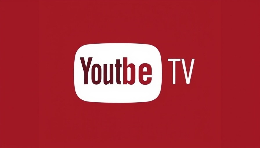 Minimalist YouTube TV logo in red and white colors