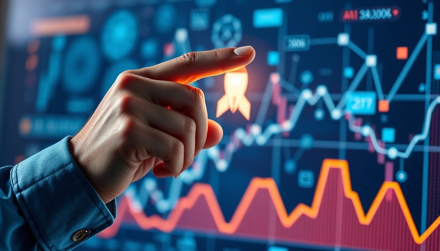 Futuristic graph interface illustrating measuring AI impact in communication.