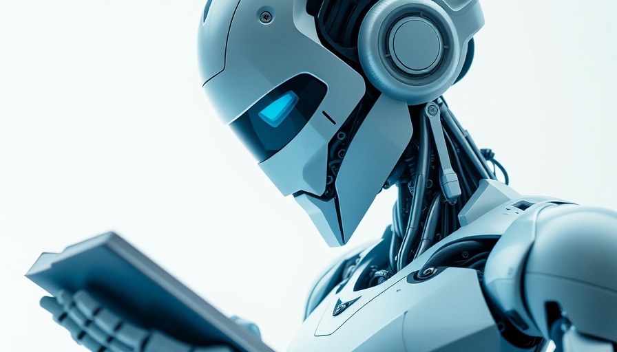 AI robot reading a book with focus on learning