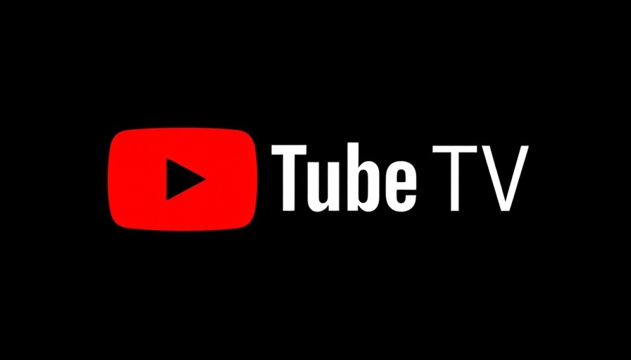YouTube TV logo on black background
