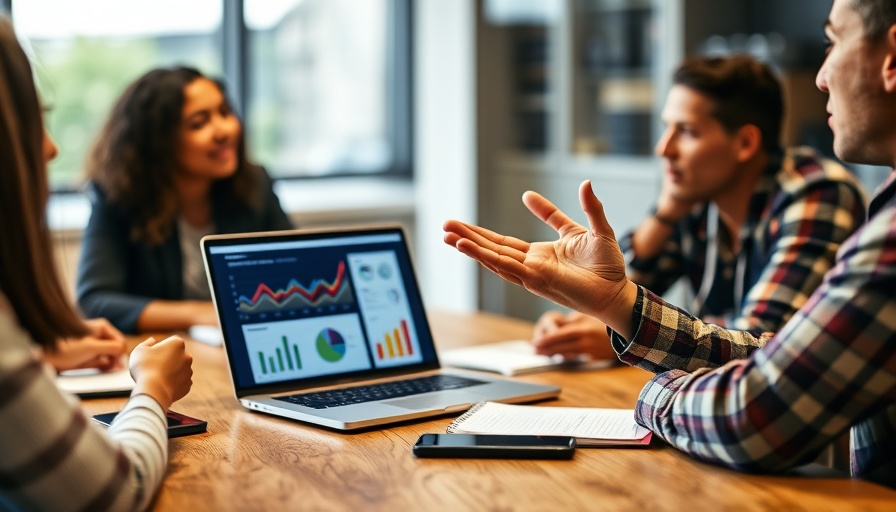 AI's impact on global jobs depicted in an office meeting.