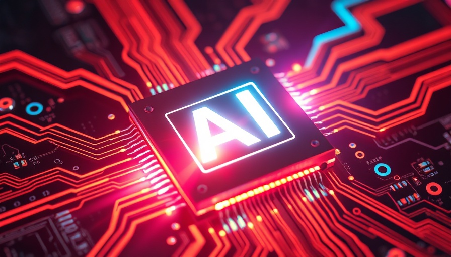 Futuristic AI processor chip symbolizing AI training in South Africa.
