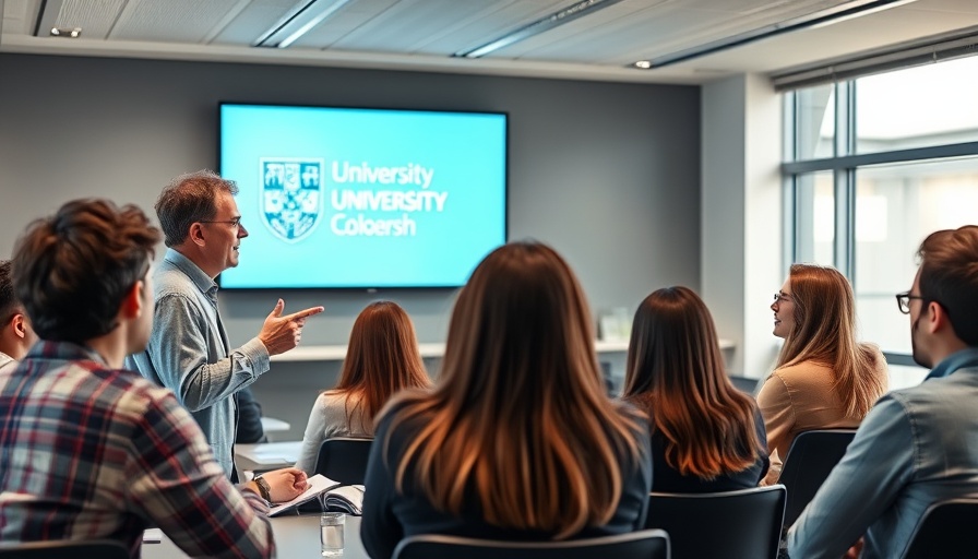 AI impact on tech jobs in Long Island colleges: professor and students in discussion.