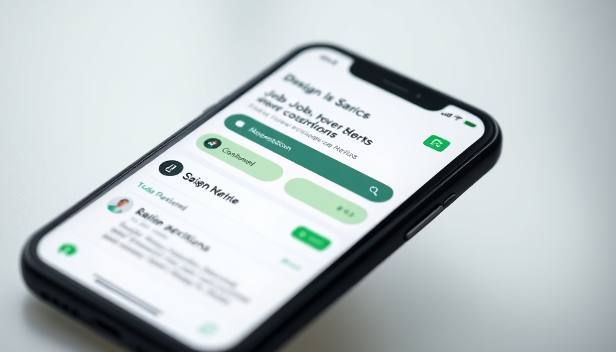 AI-powered job search app interface on smartphone screen.