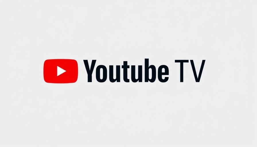 Minimalist YouTube TV logo with play button icon.