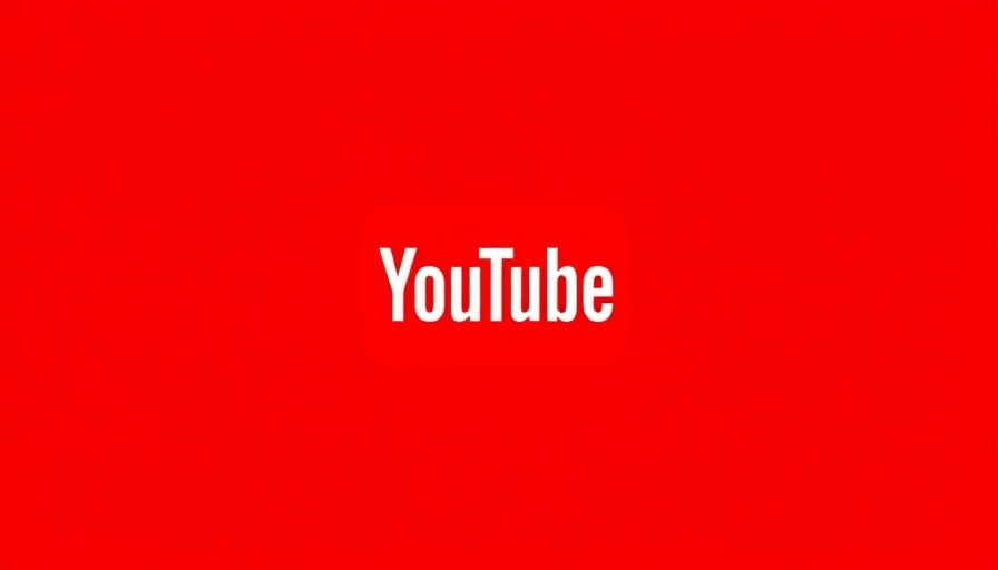 YouTube logo on a red background.