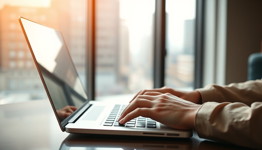 Person using laptop for AI Writing Analysis Tools, sunlight in background.