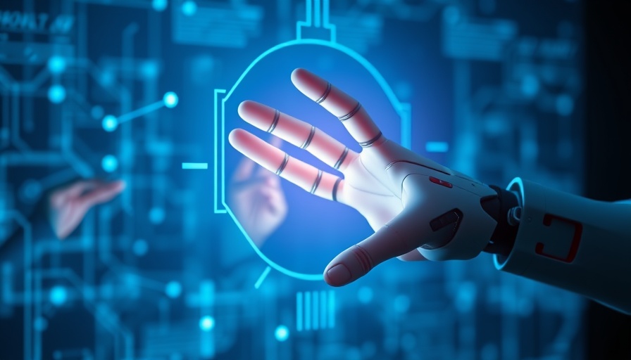 AI detection symbolic human and robot touch on screen.
