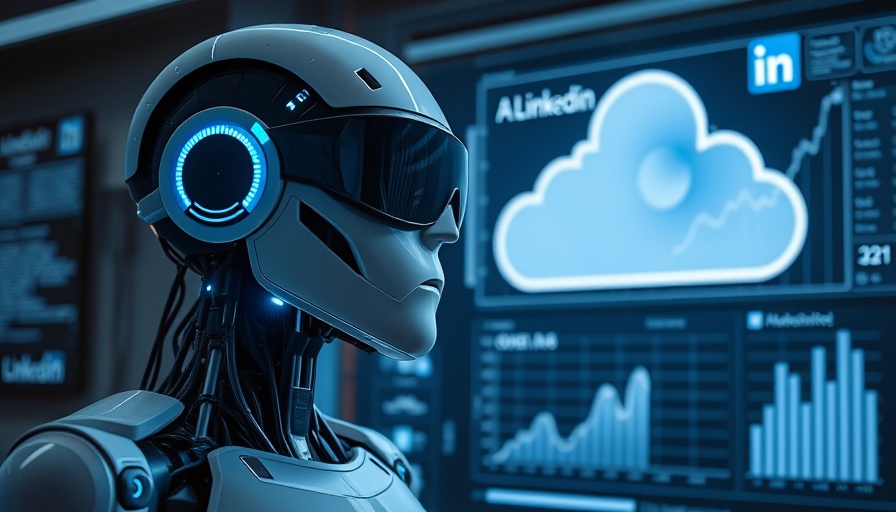 AI robot promoting LinkedIn AI-powered job search feature.