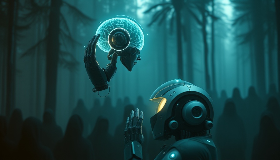 AI robot reaching for holographic brain showcasing autonomous AI agents job opportunities.