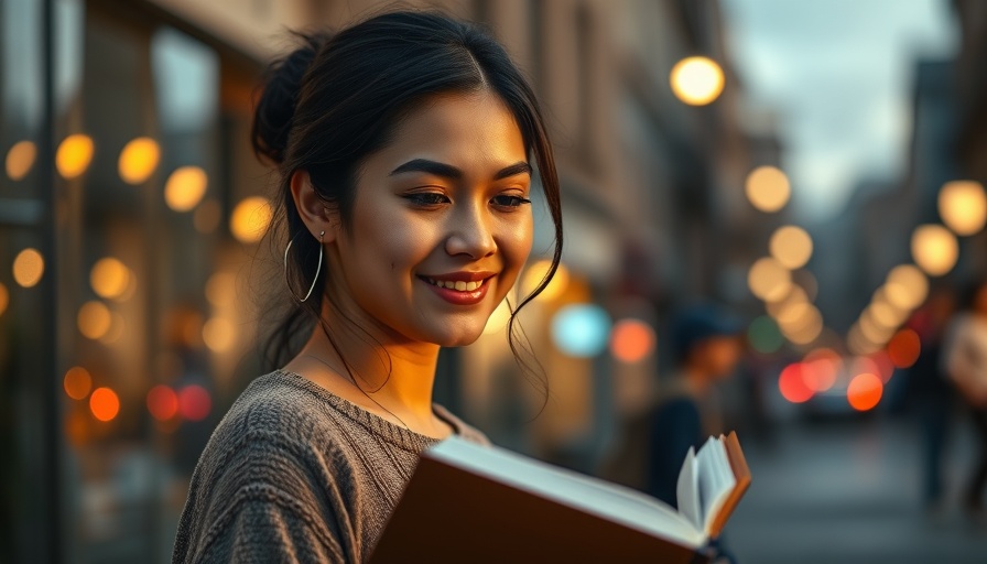 How to spot AI-generated text: Smiling woman in warm evening street.