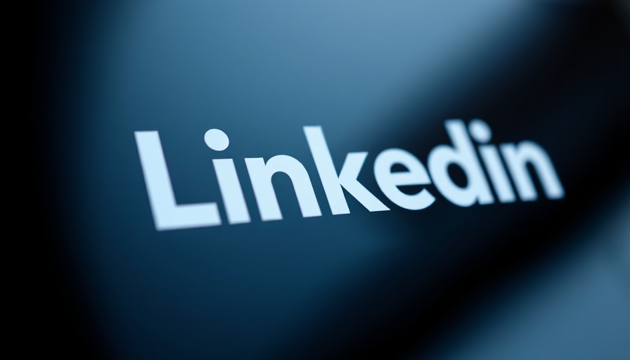 LinkedIn logo close-up, reflecting on dark screen, AI-powered job search tool.