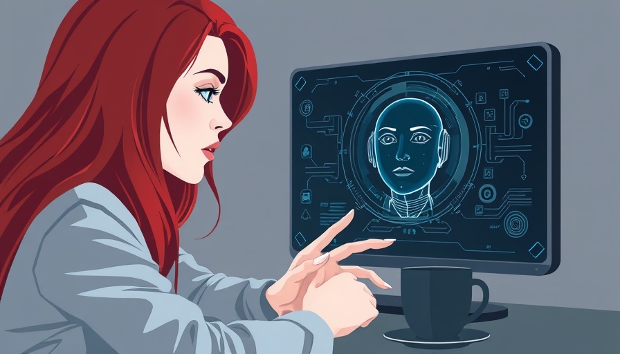 Futuristic illustration of generative AI in job applications.