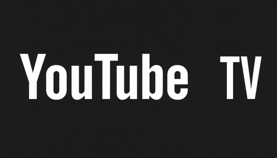 YouTube TV logo with red play button and white text.