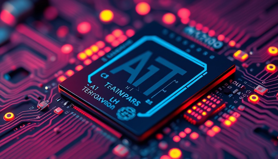 AI transforming academia India with futuristic microchip design.