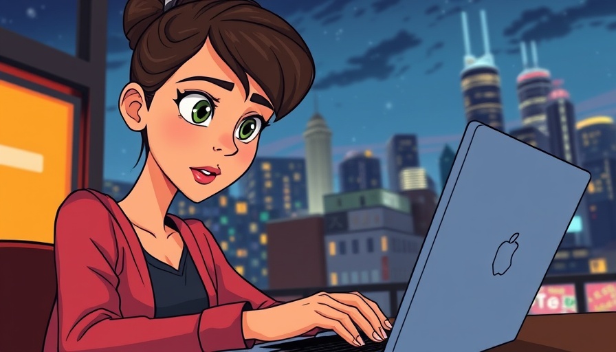 Animated young woman using laptop at night, Avoiding AI Detection False Positives